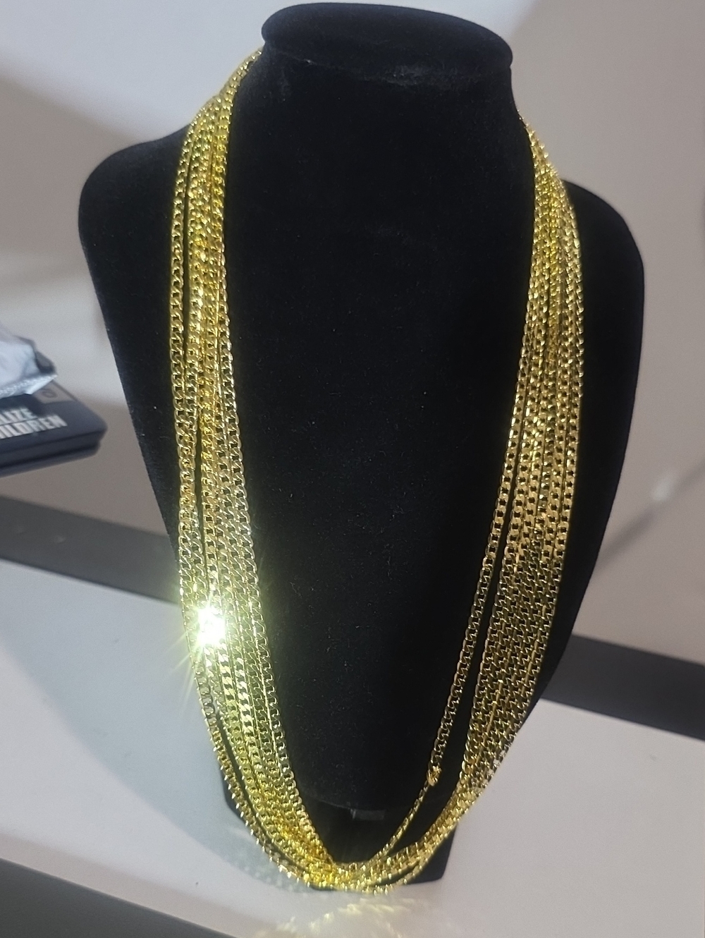 6 New 22inch 18K Gold Filled Cuban  Necklaces, Lobster Claw Closure